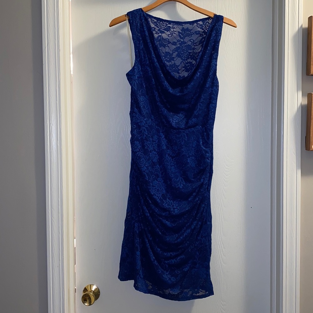 Blue Lace Cache Dress